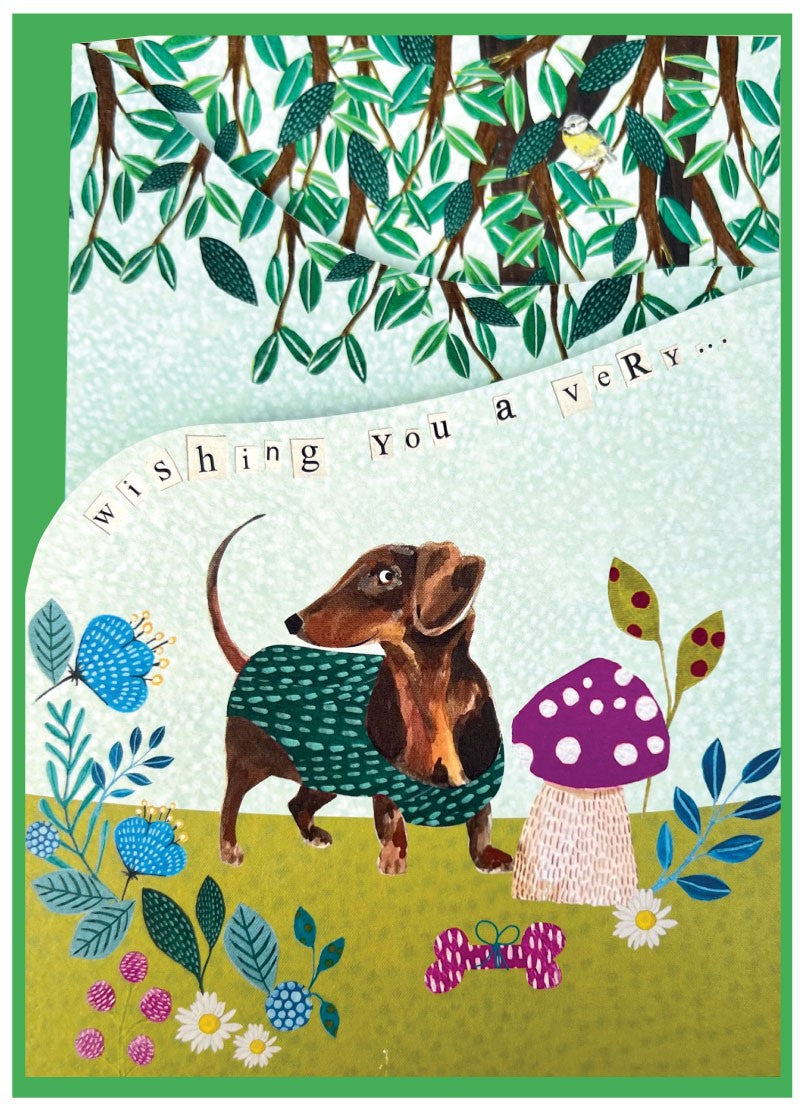 Alice's Garden birthday sausage dog