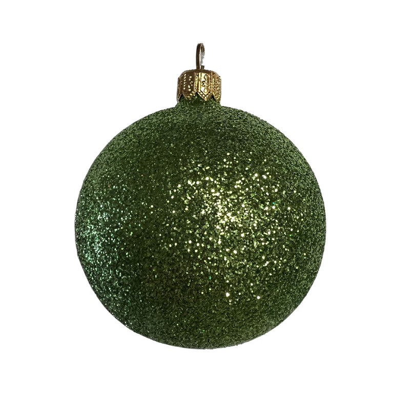 Green glitter bauble