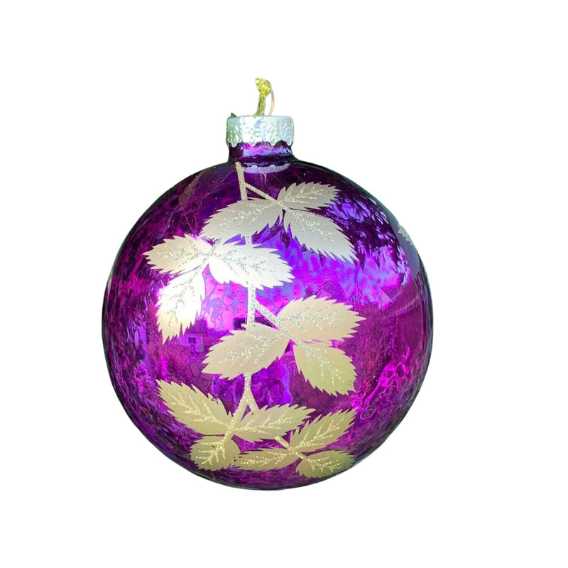 Purple bauble with gold leaf detailing