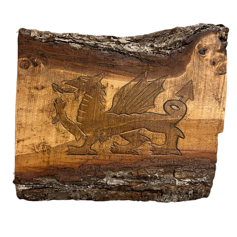 Wooden Carved Dragon Plaque