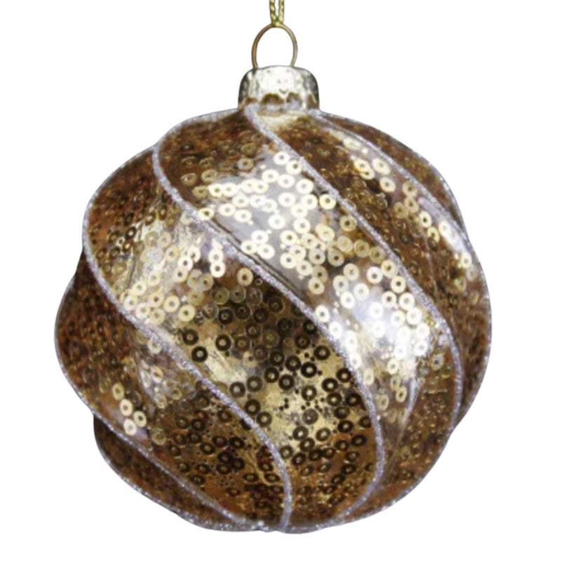 Gold bauble with sequins