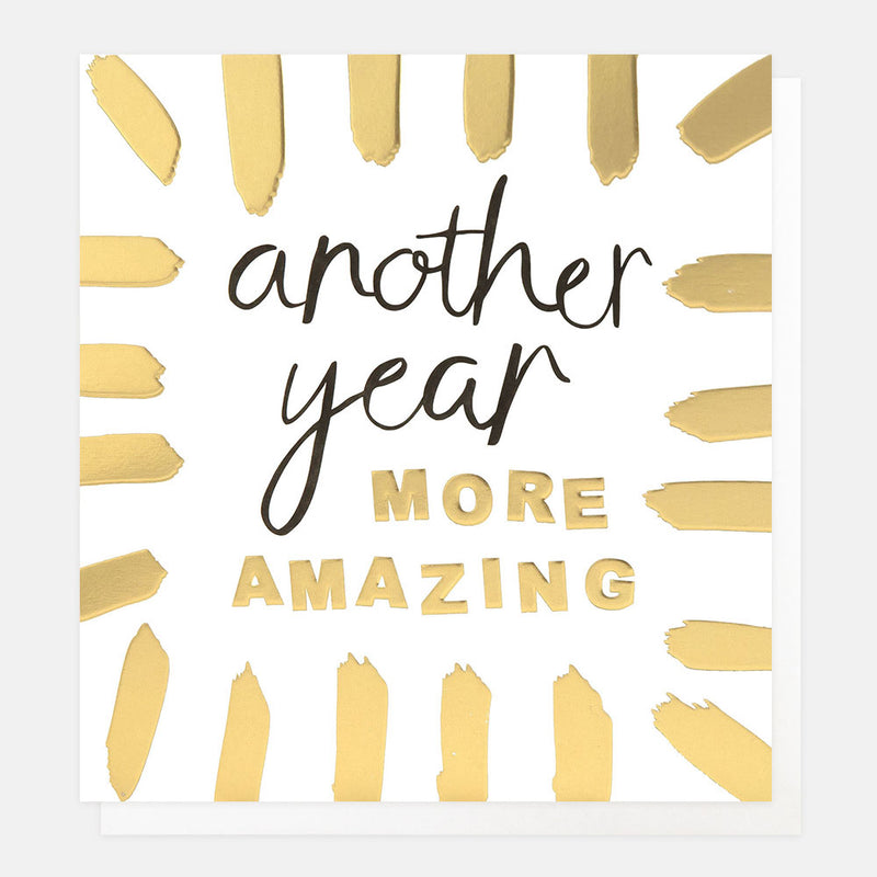 ANOTHER YEAR MORE AMAZING WITH GOLD BURST BORDER