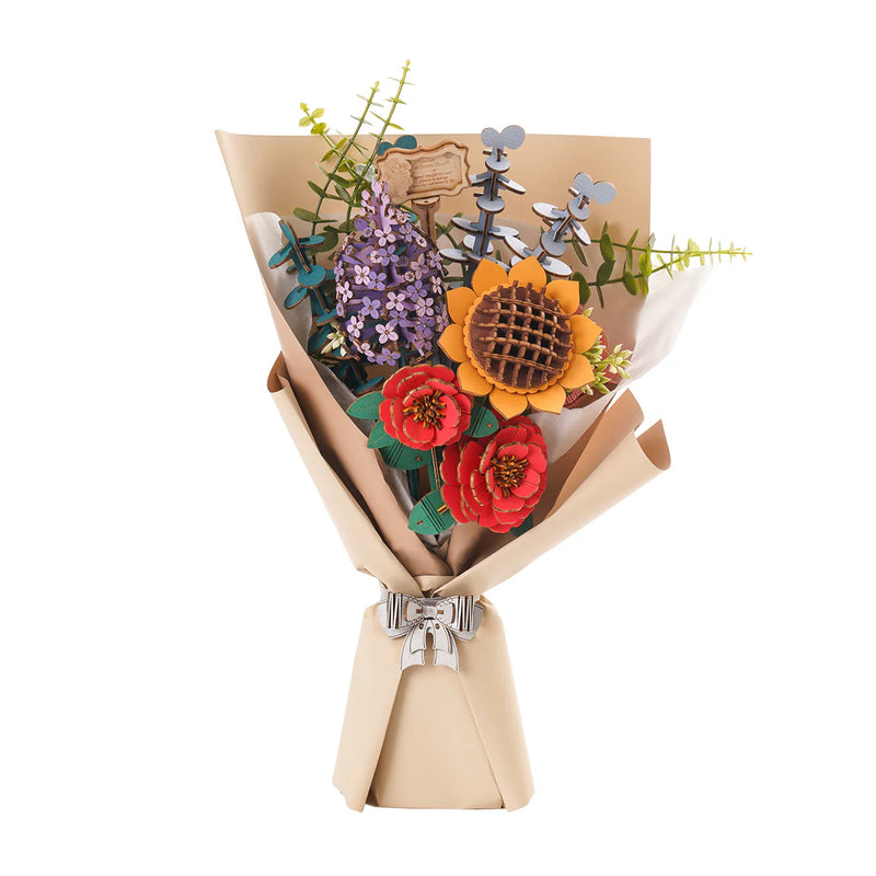 3D Wooden Flower Bouquet