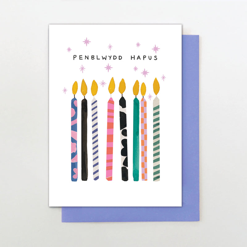 penblwydd hapus candles