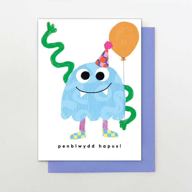 penblwydd hapus monster