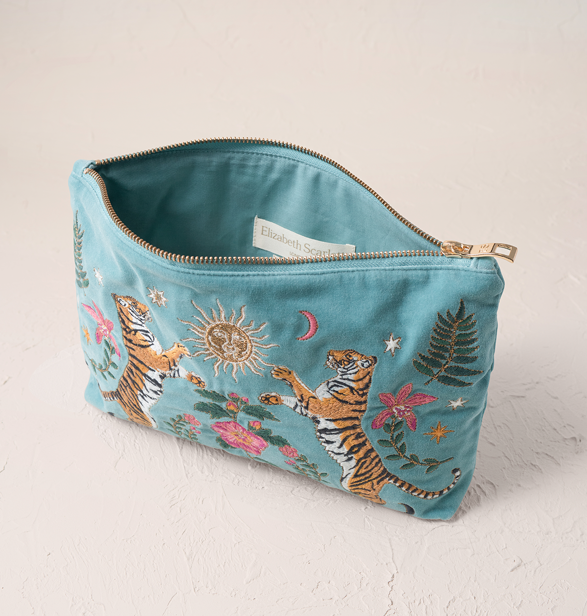 Elizabeth Scarlett Celestial Tigers Dusky Teal – thatslovelythat Elizabeth Scarlett Celestial Tigers Dusky Teal – thatslovelythat