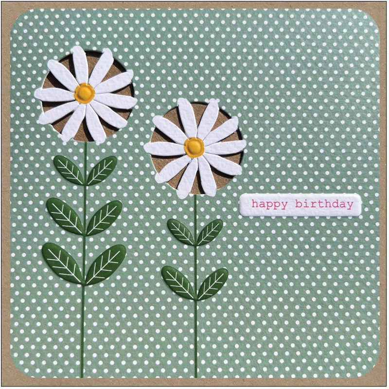 Dinky Daisy happy birthday green spots
