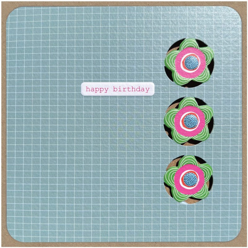 Dinky Daisy happy birthday green flowers