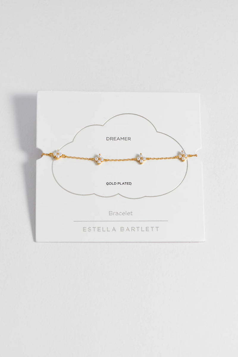 Pearl Multi Flower Bracelet - Dreamer