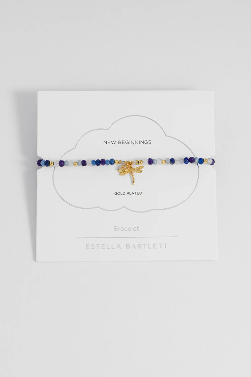 Flower and Dragonfly Bracelet - New Beginnings