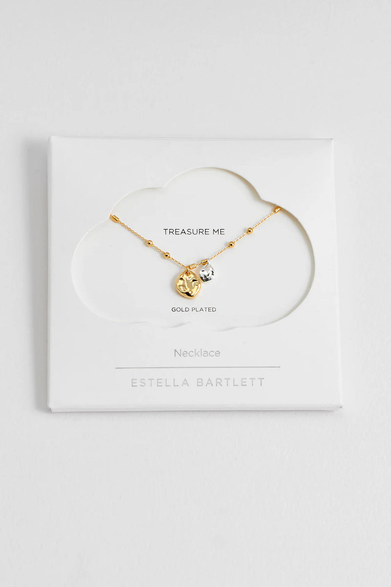 Triple Beaded Chain And Molton Pebbles Necklace - Treasure Me