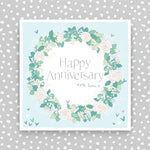 Wedding Anniversary and Penblwydd Priodas Greeting Card