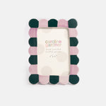 LILAC/TEAL SCALLOP EDGE 4X6" PHOTO FRAME