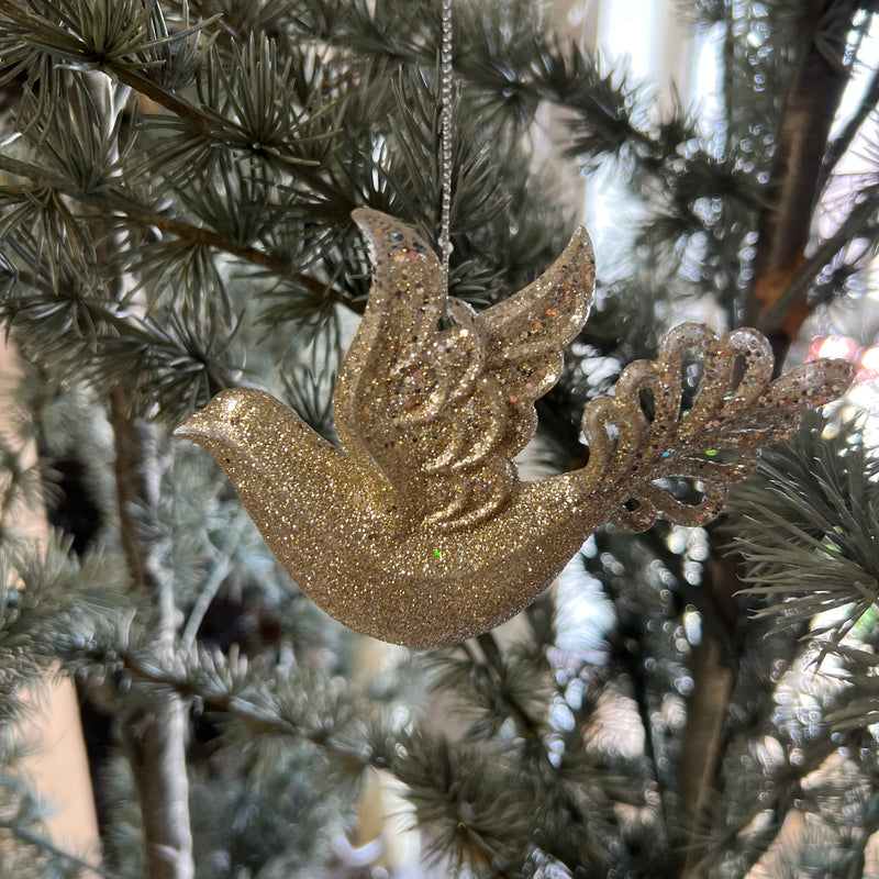 Gold Bird Tree Decoration