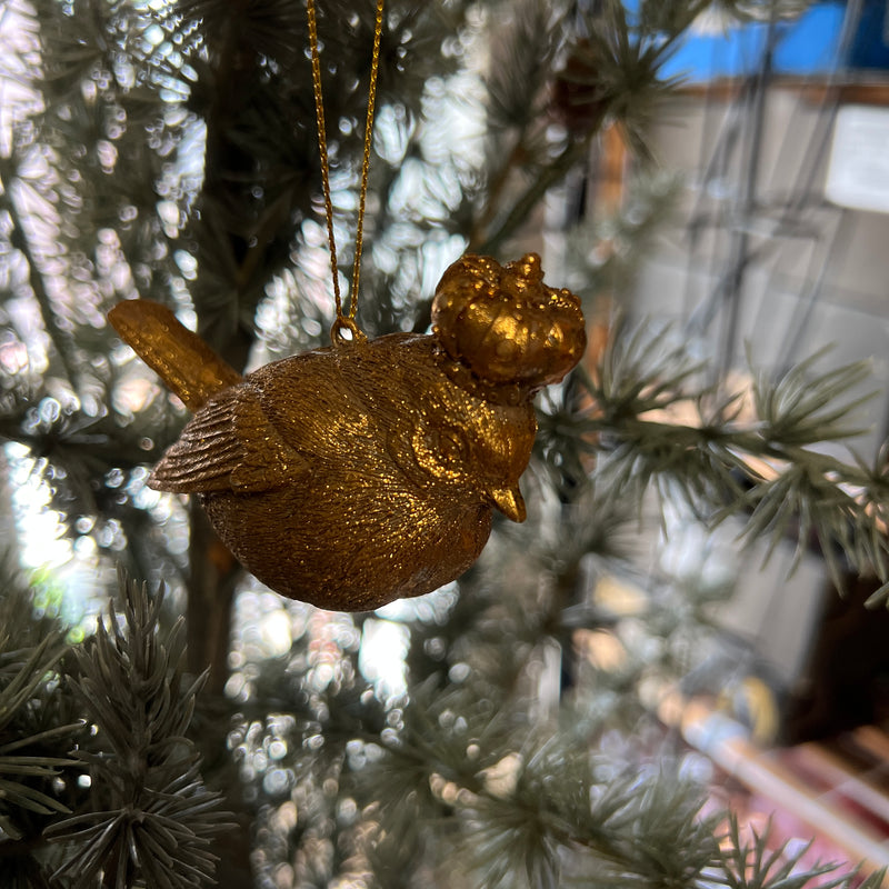 Copper Bird with Crown Decoration