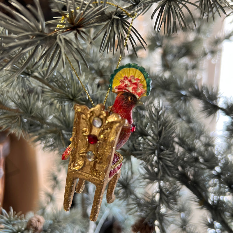 bird on throne decoration