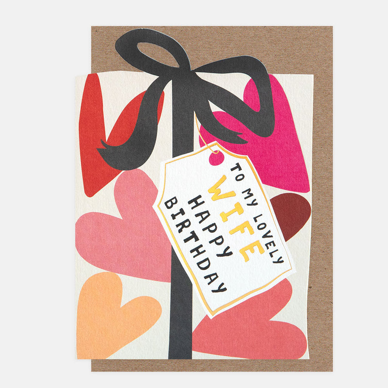 TO MY LOVELY WIFE HAPPY BIRTHDAY DIE CUT PRESENT
