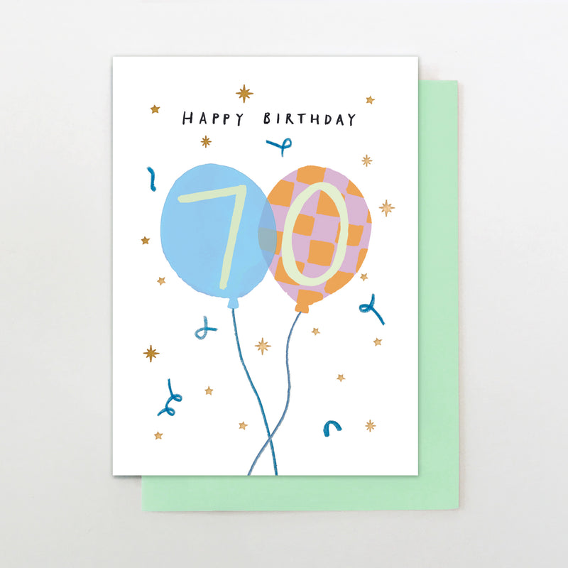 male 70 balloons