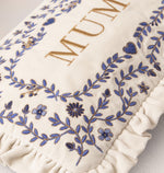 Elizabeth Scarlett Mediterranean Garden Mum Cream Velvet Frill Pouch