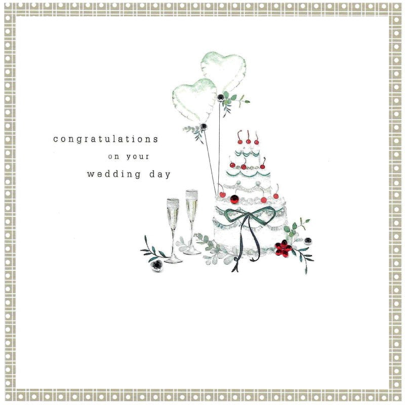 Primrose Hill wedding day cake and balloons