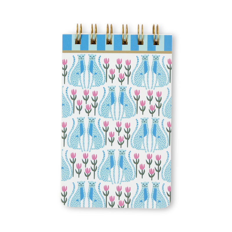 A Dopo Blue Cheetahs Wire Notepad