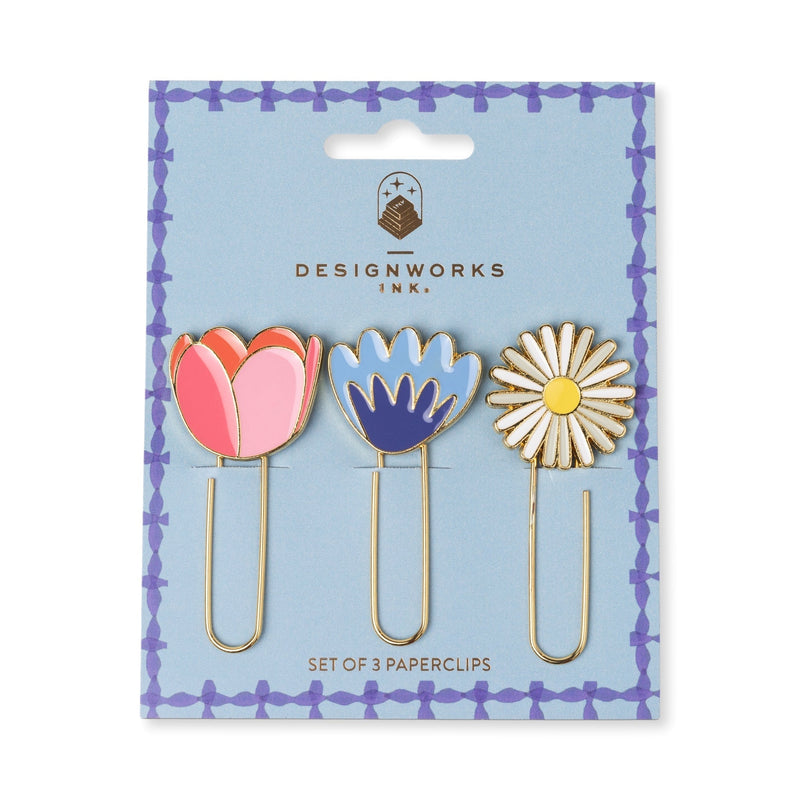 Set of 3 Paperclips - Floral