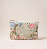 Elizabeth Scarlett Sage Pressed Flower Mum Everyday Pouch