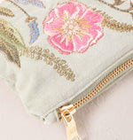 Elizabeth Scarlett Sage Pressed Flower Mum Everyday Pouch