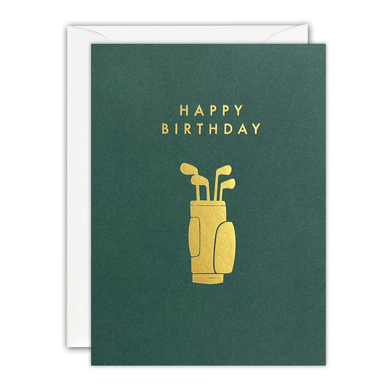 Happy Birthday Golf Clubs Card