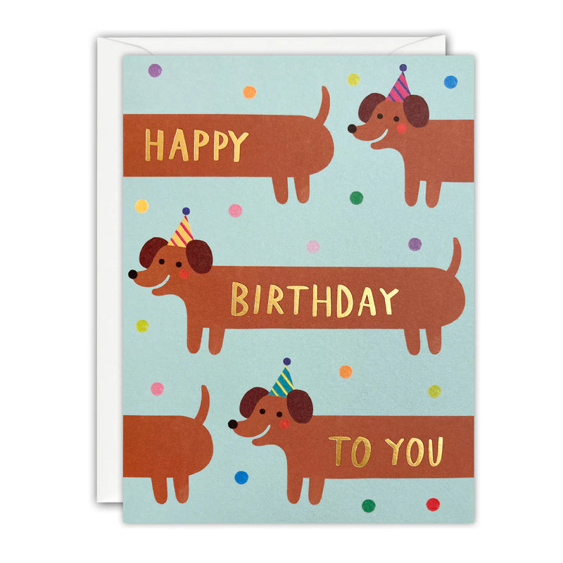 Happy Birthday Sausage Dogs Card