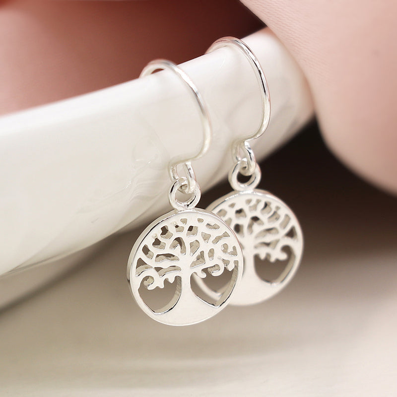 Sterling Silver Tree Of Life Earrings