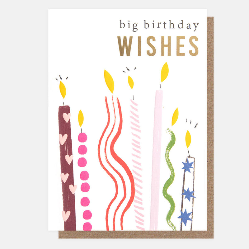 BIG BIRTHDAY WISHES PATTERNED CANDLES