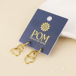 LOCHIE HEART  HUGGIE EARRINGS - GOLD