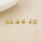 ICONS WATERPROOF EARRING SET - GOLD