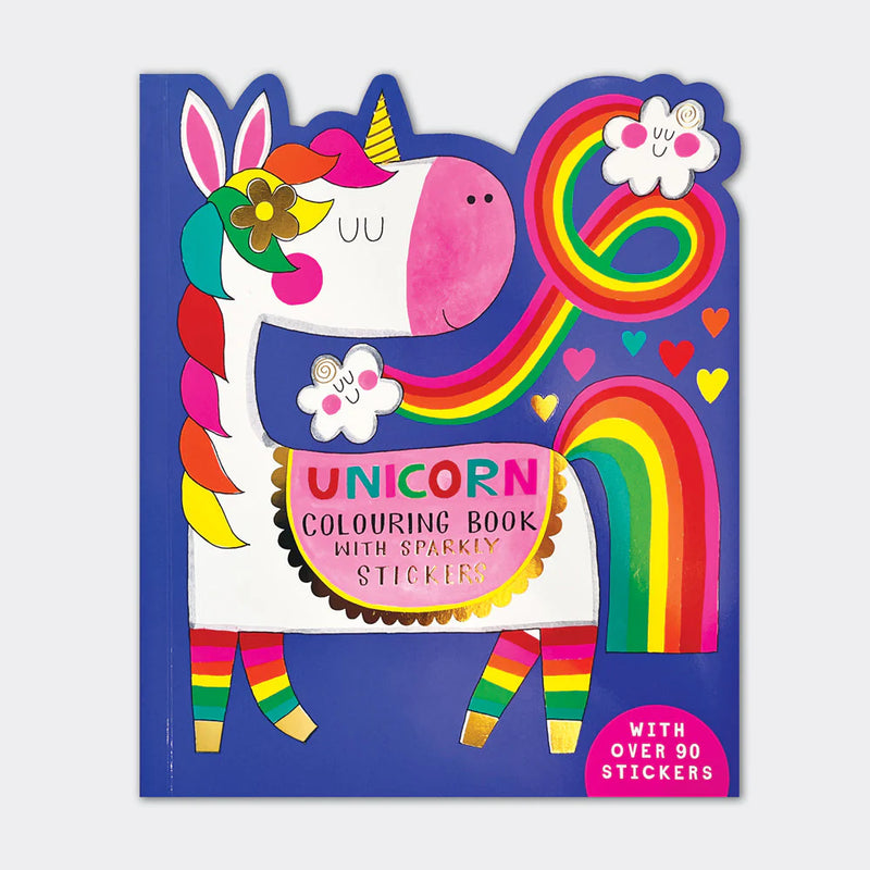 Children's Die Cut Colouring Book with Stickers