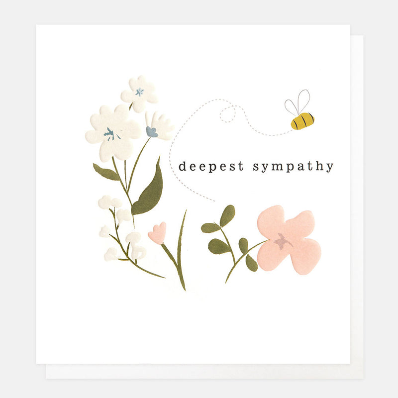 DEEPEST SYMPATHY FLORAL WITH LITTLE BEE