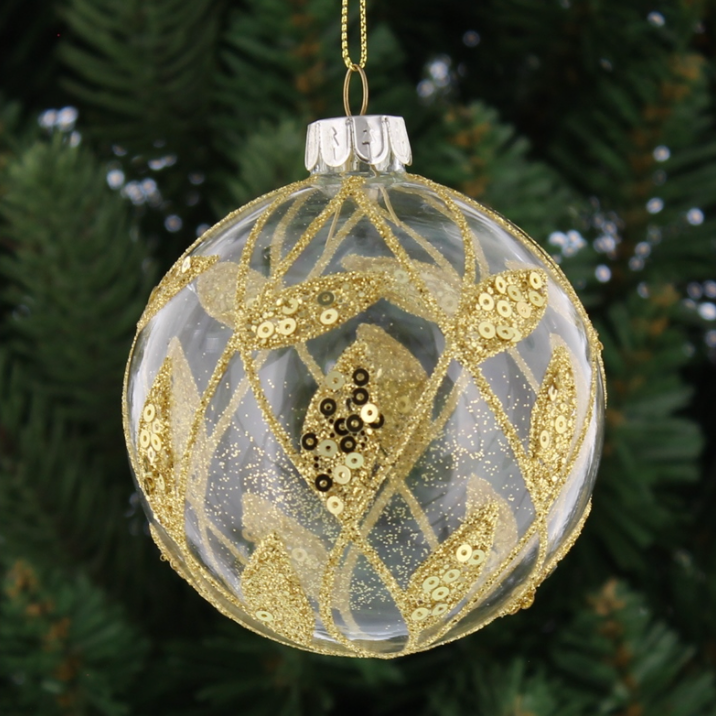 Gold Bauble with petal pattern