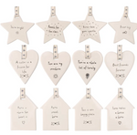 Assorted ceramic sentiment hangers