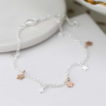 Rose Gold and Sterling Silver Stars Bracelet