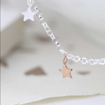 Rose Gold and Sterling Silver Stars Bracelet