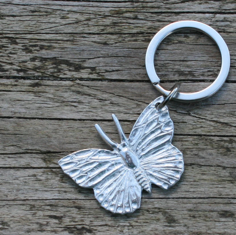 Pewter Butterfly Keyring