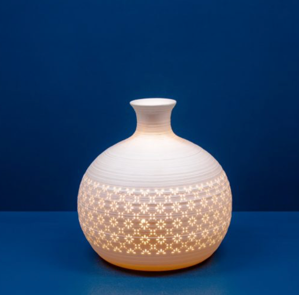 Round Jar Porcelain Lamp