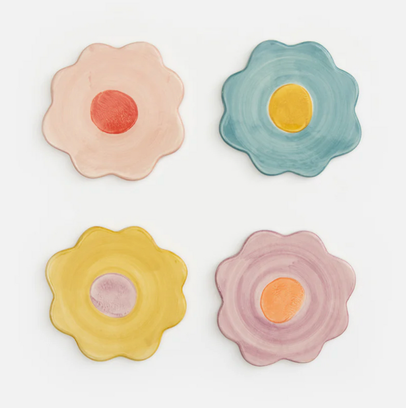 Hand Painted Flower Coasters