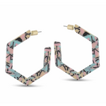 Olivia Hexagon Resin Earrings