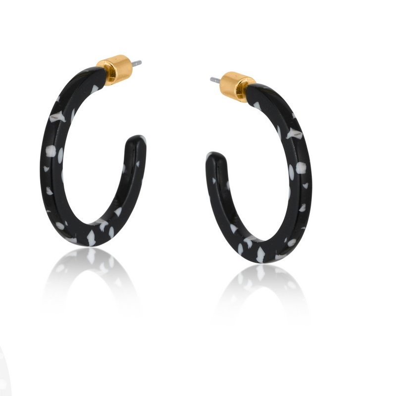 Marseille Thin  Resin Hoop Earrings