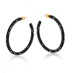 Marseille Thin  Statement Resin Hoop Earrings