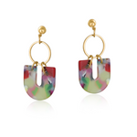 Sophia Geo Metal and Resin Dangle Earrings