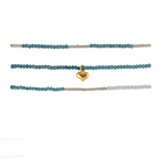 Sylvia Pack Of 3 Beaded Anklets