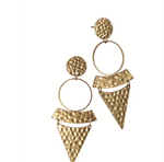 Hammered Geo Connections Earrings