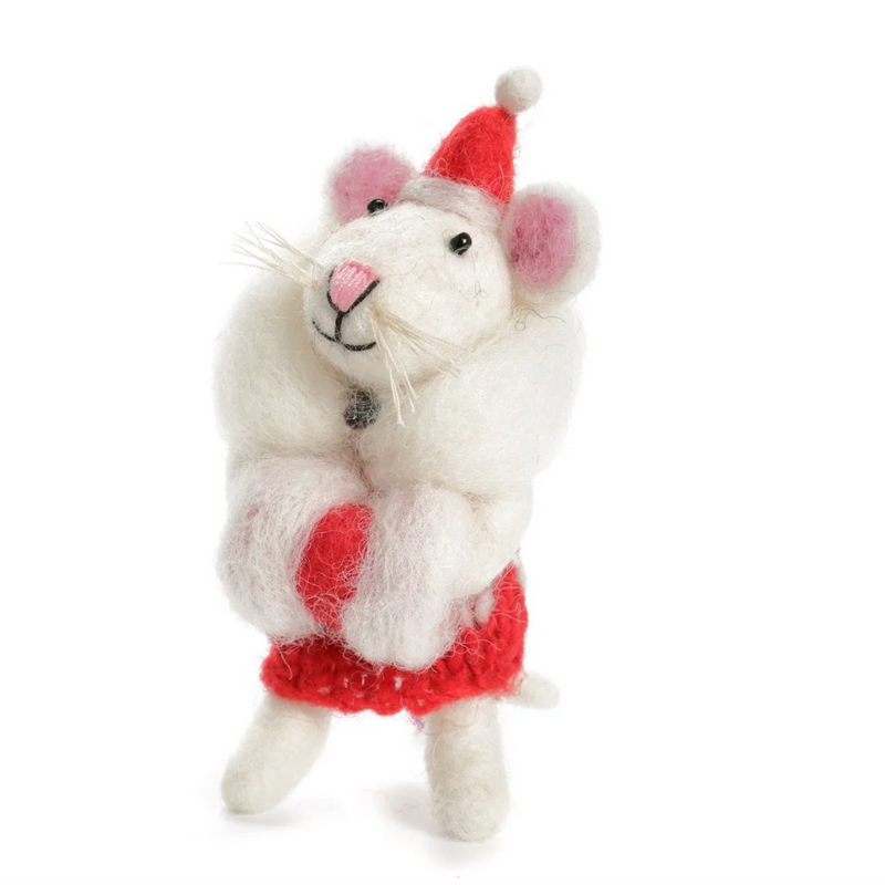 Felt Mouse with Hand Muff